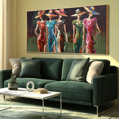 Women Wall Art Colorful Wall Decor Green Pink Poster Modern Artwork Paintings Fi