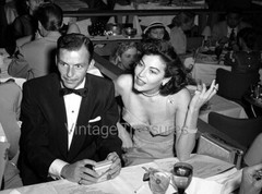 Frank Sinatra and Ava Gardner, Smoking and Chatting Photo Print Poster