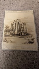 Vintage European Architecture Art Card Set of 4 Sepia Gothic Scenes 3.5×4.75″