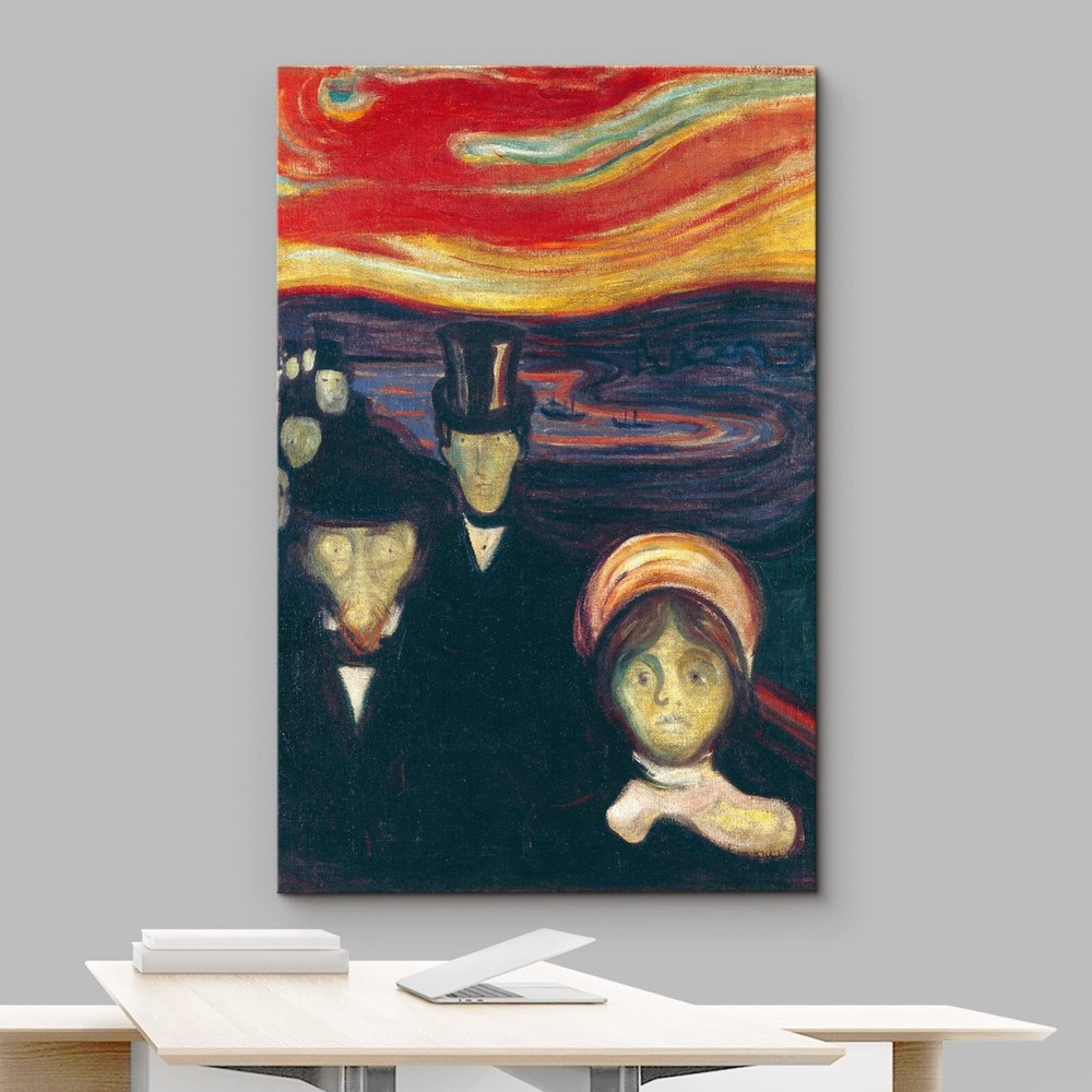 Wall26 Anxiety by Edvard Munch Historic Halloween Dark Canvas Print Wall Art