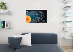 The Solar System Classroom Illustration Educational Chart Poster 24×36 inch