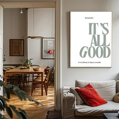 Positive Office Art Minimalist Wall Art Trendy Preppy Poster Inspirational Po…