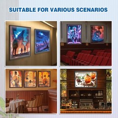 18″x24″ LED Poster Frame – Aluminum Snap Frame with Remote & Manual Dimmer Co…