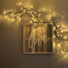 Vid De Sauce Iluminada, Soporte De Pared Para Decoración Del Hogar LED NEW US.