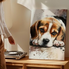 Beagle Dog Canvas Wall Art Cute Puppy Animal Print Painting Home Decor Wall Art
