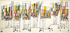 Ben Shahn Supermarket – Modern Urban Scene Art Print