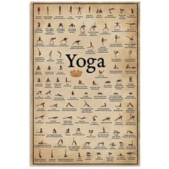 Yoga Poses Reference Chart, Yoga Poster Poster, Home Workout Poster