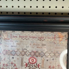 Jane Ballard Printed Photo Of Sampler Embroidery 16″ x 24.5″ Framed