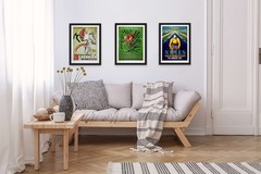 Vintage Cycling Poster Art Series -Set of 5, Tour de France, World Championships