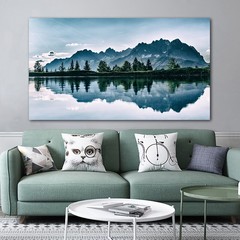 Mountain Lake Tree Nordic Poster Canvas Painting Wall Art Poster Print Wall Deco