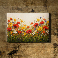 Colorful Forest Trees Abstract Canvas Art Nature Landscape Wall Picture