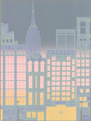 ARIANE WYSS Facades of New York City 33.25″ x 23.25″ Serigraph 1982 Contemporary
