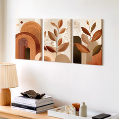 3 Pieces Abstract Earth Tones Large Wall Art Set for Living Room Set Of 3