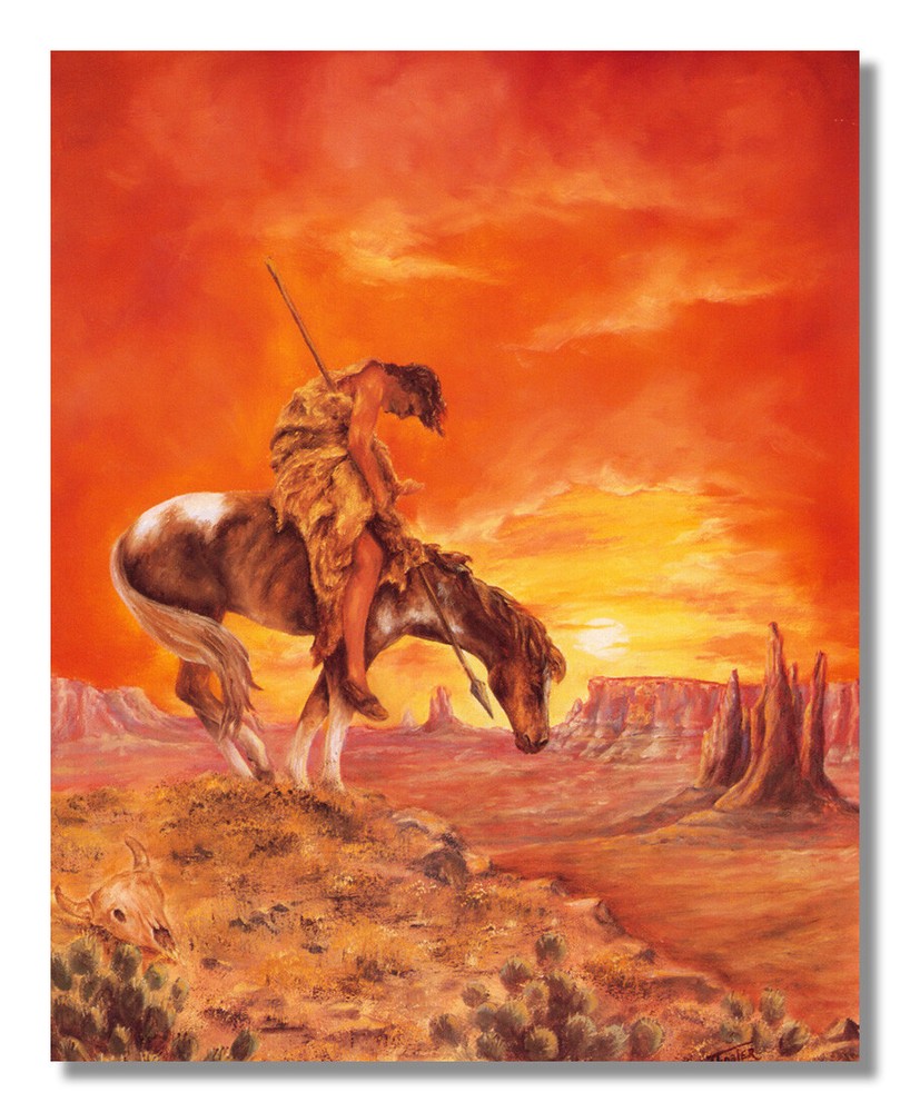 End Of The Trail Native Indian Wall Picture Art Print