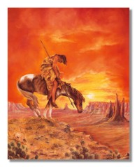 End Of The Trail Native Indian Wall Picture Art Print