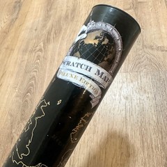 NEW Scratch World Map Deluxe Edition Black Gold Travel Map 82.5 x 59.4cm