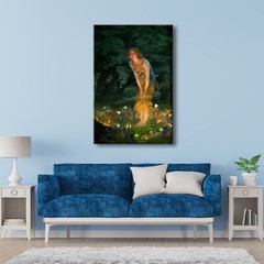 Canvas Wall Art Fairy Tale Midsummer Eve with A Girl and Elves by Edward Robert
