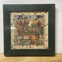 Framed Debbie Mumm Print Of Outdoor Spring Garden With Sunflowers And Birds