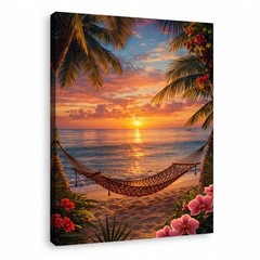 Alptiny Beach Wall Art Canvas Wall Art, 12×16 Framed Wall Art Ocean Sunset Wa…