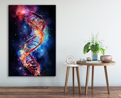 DNA Canvas Double Helix Wall Art Large Canvas Science Living Room Decor