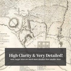Old Map of Savannah, GA 1794 – Vintage Savannah Georgia Art