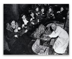 Ladies’ Night Vintage Bar Photography Black and White Historic Social Art