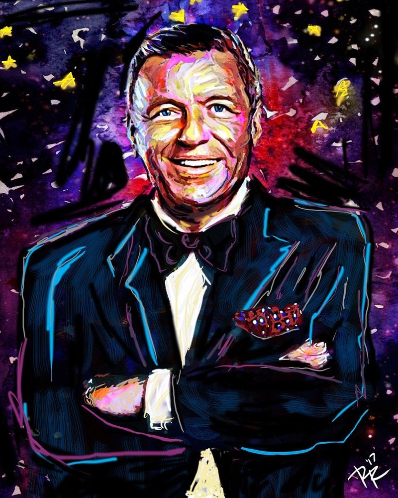 Frank Sinatra Art Print, Old Blue Eyes Canvas, Rat Pack Poster