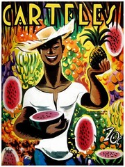 7520.Decoration Poster.Home Room interior design.Fruit Vendor seller.Tropical