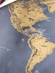 Scratch Off World Map Poster Open Tube Unscratched 23″ x 32″ Luckie’s deluxe ed