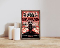 Harley Motorcycle Poster Aerosmith Toby Keith Kid Rock Garage Wall Art Decor