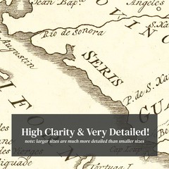 Old Map of California 1777 – Vintage California Art