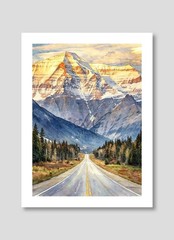 Set of 6 | Banff US National Parks Landscape Watercolor Art – Digital Download