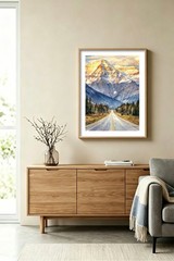 Set of 6 | Banff US National Parks Landscape Watercolor Art – Digital Download