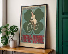 Cycles Georges Richard Le Trèfle a Quatre (France) Bicycle 1895 Retro Vintage Po