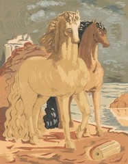 GIORGIO DE CHIRICO Horses on the Shore (sm) 23.5″ x 18.25″ Serigraph 1973 Surrea