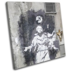 Graffiti Pop Banksy Street SINGLE CANVAS WALL ART Picture Print