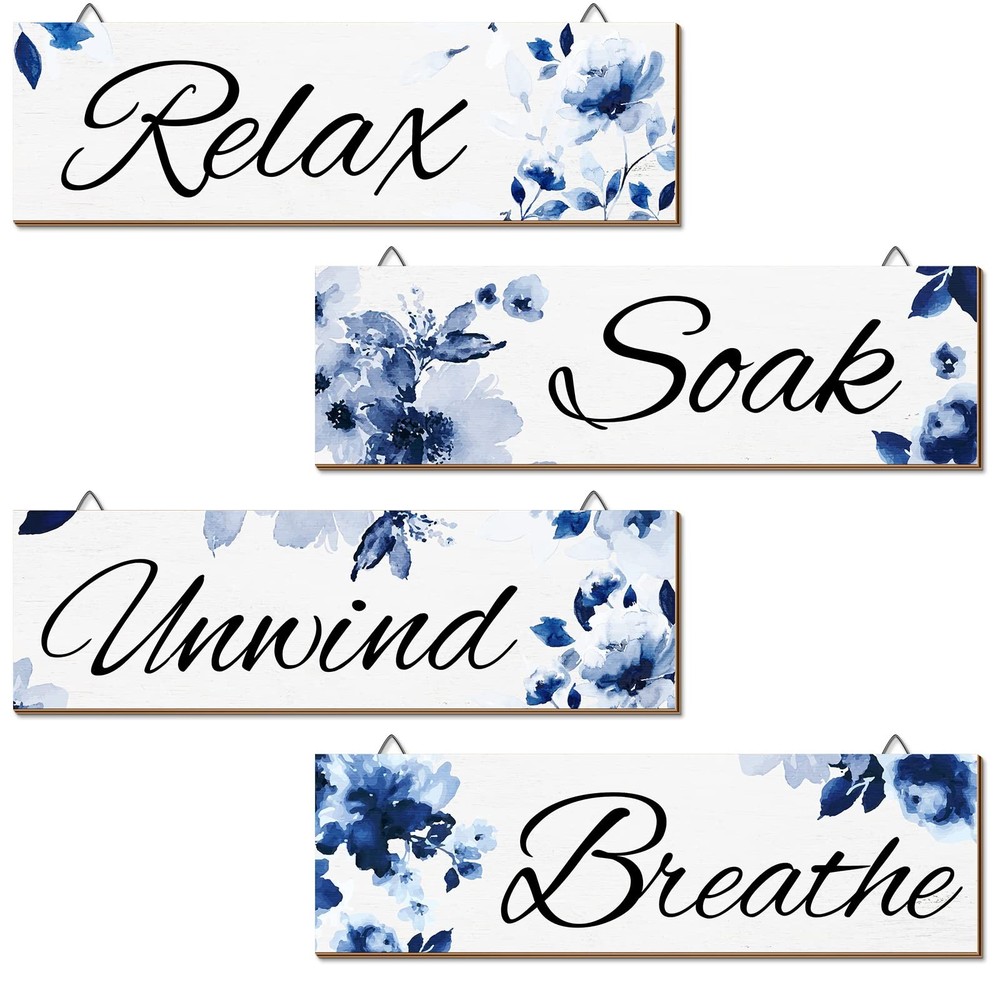 4 Pcs Mushroom Watercolor Floral Wall Art 11.8 x 3.5 x 0.2 inches, Dreamy