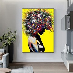 Abstract Wall Art Graffiti Woman Picture Canvas Painting Print Wall Decor Poster
