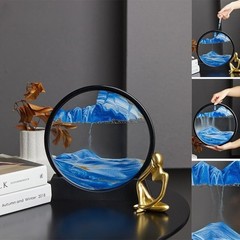 Calming 7 Inch Liquid Motion Sand Art Picture – Decorative Art for All Ages