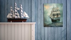 16×20 Sailing Ship Canvas Print Wall Art