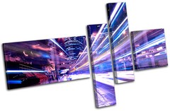 Abstract Cityscape City MULTI CANVAS WALL ART Picture Print VA