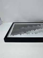 Black And White Forrest/Mountain Picture In Frame Nature Woods Marmont