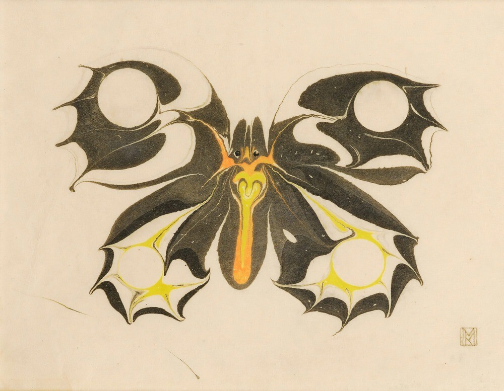 Koloman Moser Butterfly : Art Nouveau : Art Print : 1900s