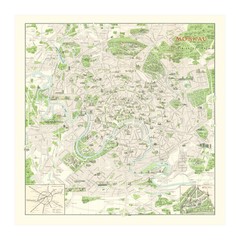 Old Map of Moscow 1968 – Vintage Russia Art Wall Decor Print