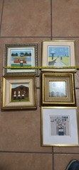 Set of 10 Framed Matted Art Prints, Multicolor Paper Wall Art, Humor Theme