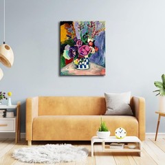 Canvas Wall Art Still Life of Peonies in a Vase 1907 by Henri Matisse Abstrac…