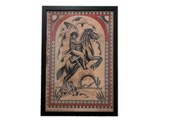 Traditional Tattoo Cowgirl Print Canvas – Framed 16×24″
