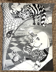 Alice In Wonderland Lithographic PRINT POSTER by Eric Sheaffer 18″ x 24″