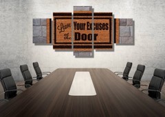 No Excuses Canvas Print Set – Ready To Hang Motivational Quote Wall Art Decor
