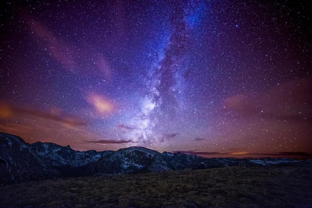 Milky Way over the Colorado Rockies Photo Art Print Poster 24×36 inch